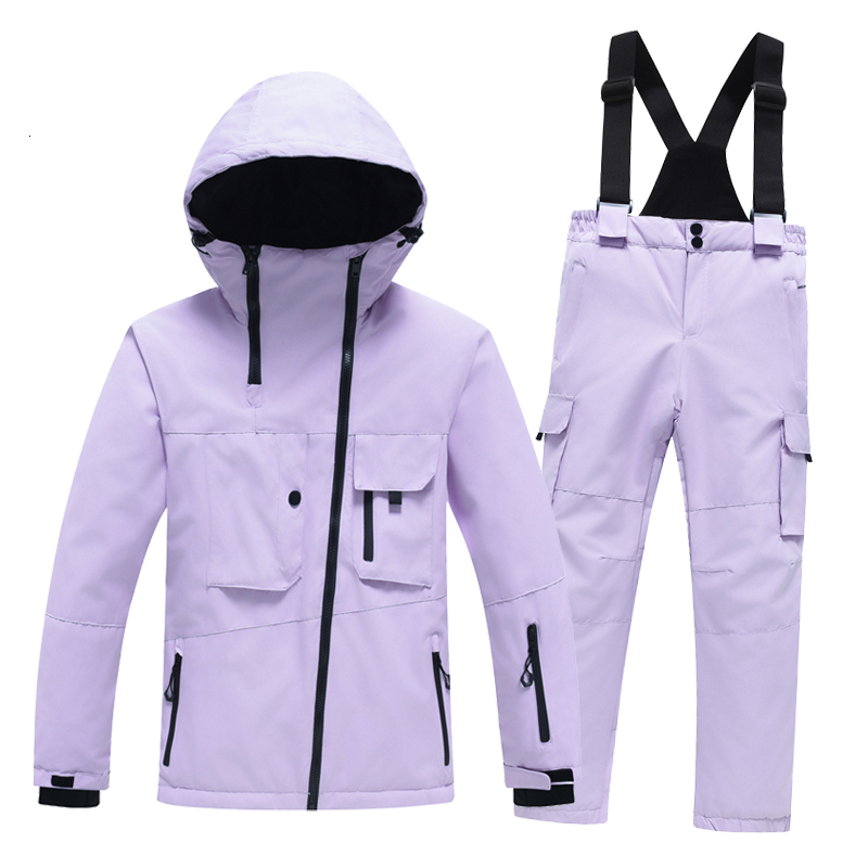 Boys And Girls' Fashion Suit Winter Clothes Snow Waterproof 10000 Ski Jacket And Pant Sets Kids Snowboarding Clothing