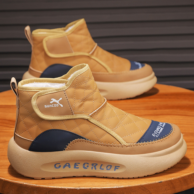 Men's Autumn/Winter New Style Plush and Thick High Top Sports Leisure Cotton Boots.