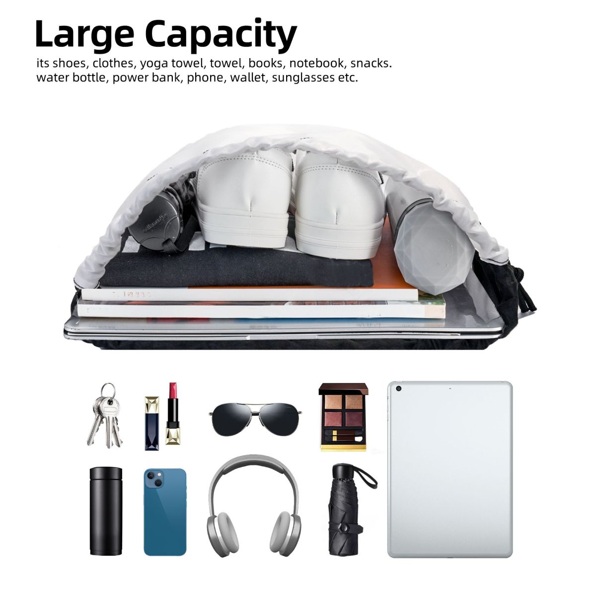 Custom Pink Messis 10 Soccer Drawstring Bag Men Women Lightweight Football Sports Gym Storage Backpack