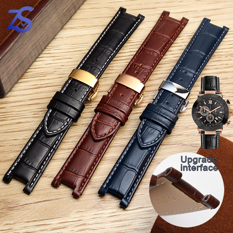 Top Layer Cowhide Genuine Leather for GC 22*13mm 20*11mm Notched Watch Strap High Quality Senior Waterpoor Watchband