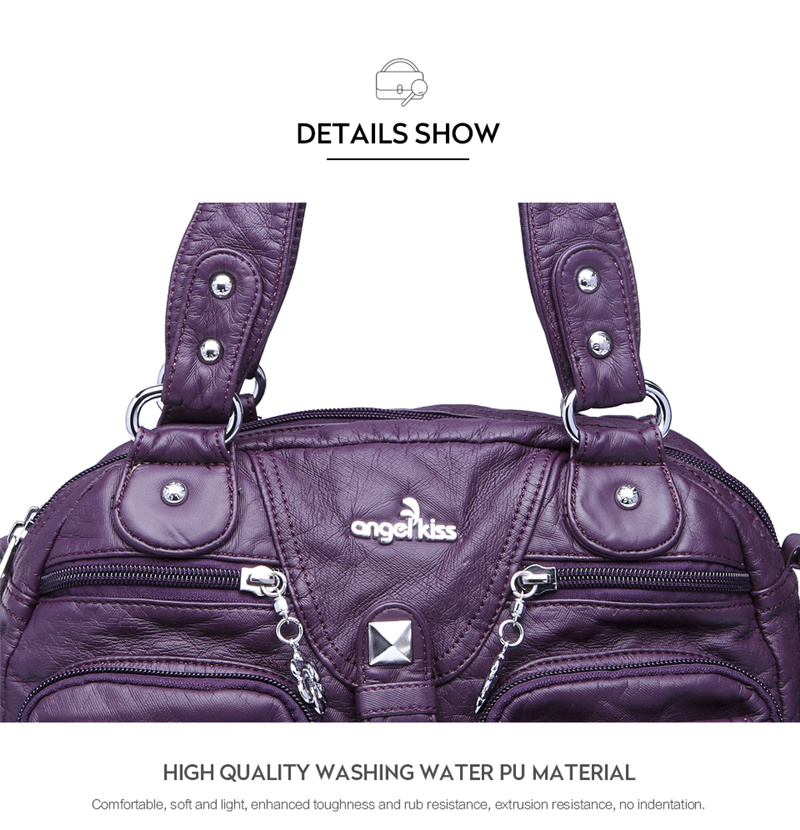 Angelkiss Women Handbags Satchel Top-handle Handbag PU Shoulder Bag Dumpling Pack Give Gifts Shoulder Bags Phone Money Pack