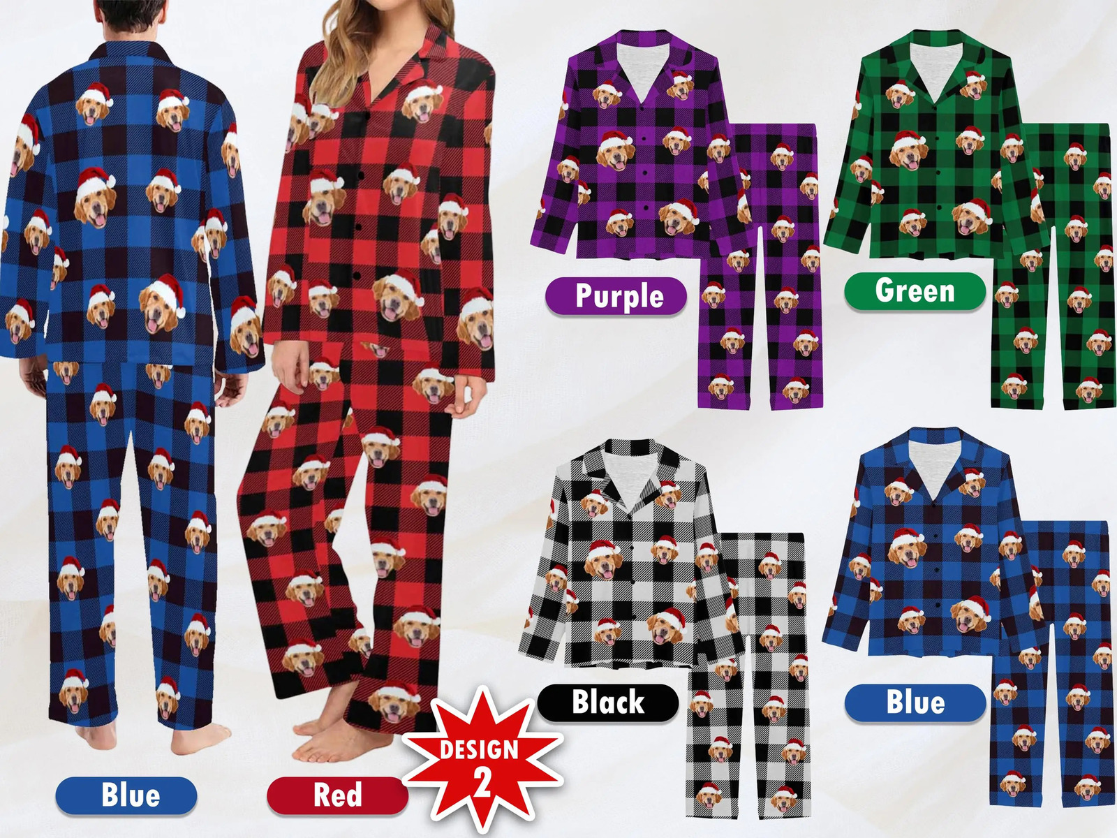 Custom Face Christmas Couple Pajama Pants Holiday Family Party Funny Gifts For WomenMen Sweatshirts 241111