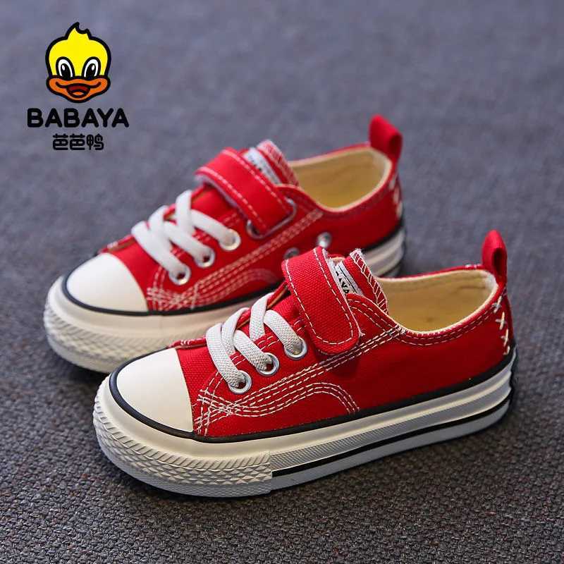 Babaya childrens canvas shoes boys 2023 autumn new fashion white shoes girls shoes boys breathable sports shoes childrens casual shoes X250409