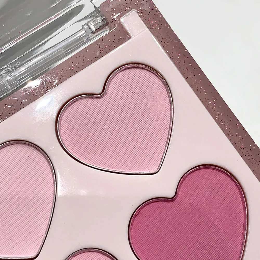 Kakashow Four-Color Heart Blush Palette -Fine Texture Natural Color Blush Powder for BrighteningCute Packaging DesignXJ241111