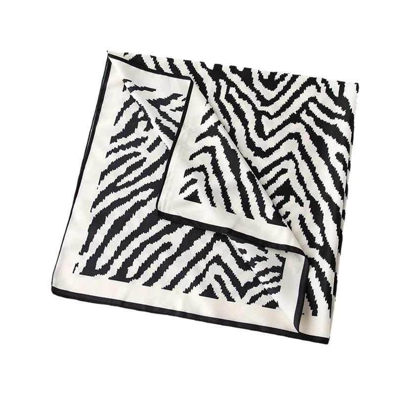 Women's autumn and winter striped headscarves, high-end small square scarves, and scarves