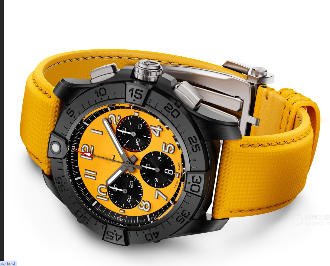 B01 Chronograph Watch Yellow 44 Swiss quartz Watch Men's Yellow dial - Yellow strap 44