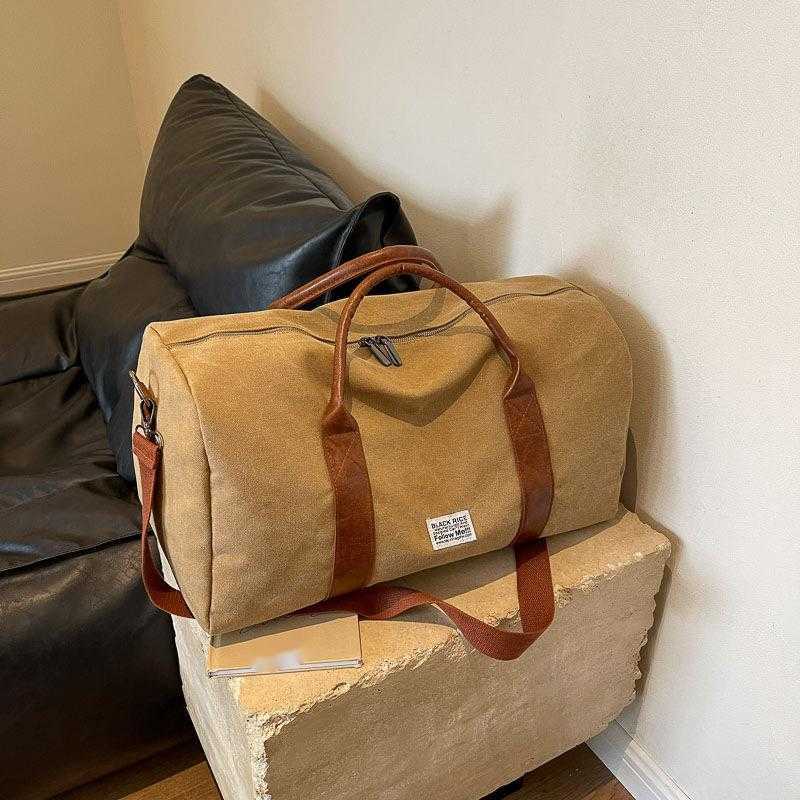 Korean Version of Portable Travel Bag Short Distance Business Trip Yoga Fitness Bag Womens Portable Case Suitcase Canvas Luggage Bag