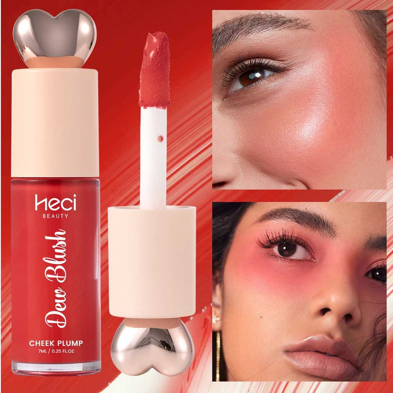 Weightless Velvet Liquid Blush Long Wearing Highly Pigmented Moisture Gel Creamy Blusher Lip Cheek Tint Heart Top Cute CosmeticsXJ241111