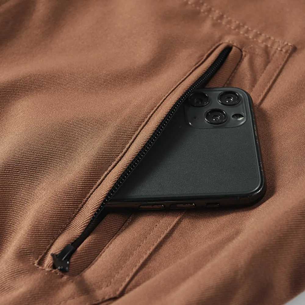 Mens jacket lightweight bomber jacket casual windproof jacket windproof zipper jacket with 4 pockets Spring and Autumn mens clothing W241111