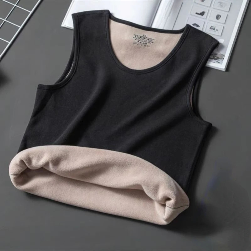 Men Autumn Winter Thermal Underwear Tops Body Sleeveless Vest Invisible Thermo Warmer Tank for Keep Warm J16 241111