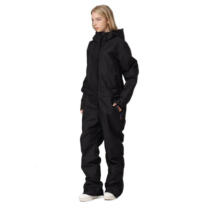 One-Piece Ski Men And Women Suit Waterproof Outdoor Jumpsuit Casual Thick Winter Warm Snowboarding Set
