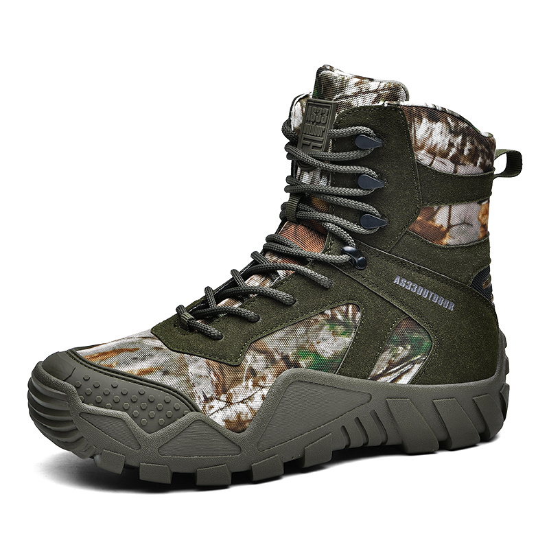 New 2022 Camouflage Winter Walking New Hiking Shoes Man Mountain Sport Trekking Sneakers Men Hunting Boots 02a3