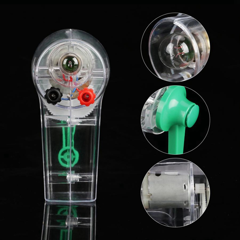 10X Kids Hand Crank Generator 6.3V 0.2A Electricity Generator Emergency Power Supply Mechanical Dynamo For Kids Science