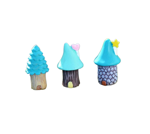 9pcs Cartoon tree house fairy garden miniature figurines resin craft dollhouse bonsai decor terrarium jardin decoracion