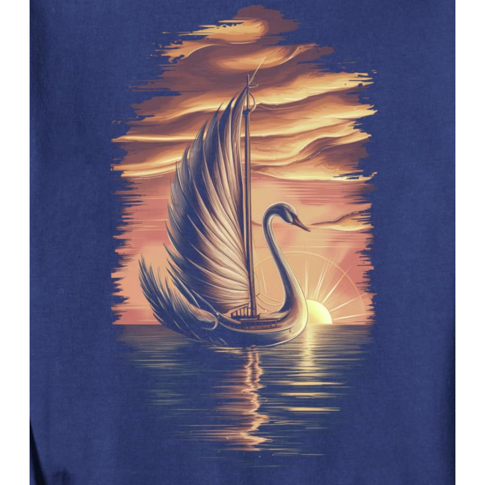 Long Sleeve Shirts for Men sweatshirt Swan Sunset Bird Lover Ornithologist Gift Graphic Tees Sweatshirt T shirt Tee Streetwear Casual tops clothes