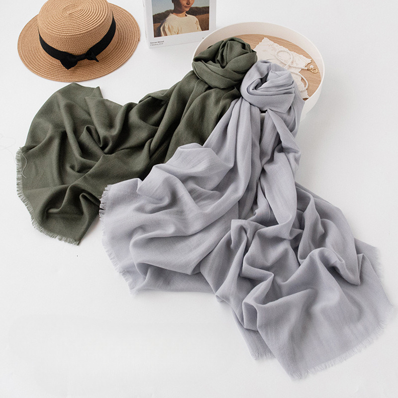 women versatile elegant in autumn winter, solid color soft and scarf