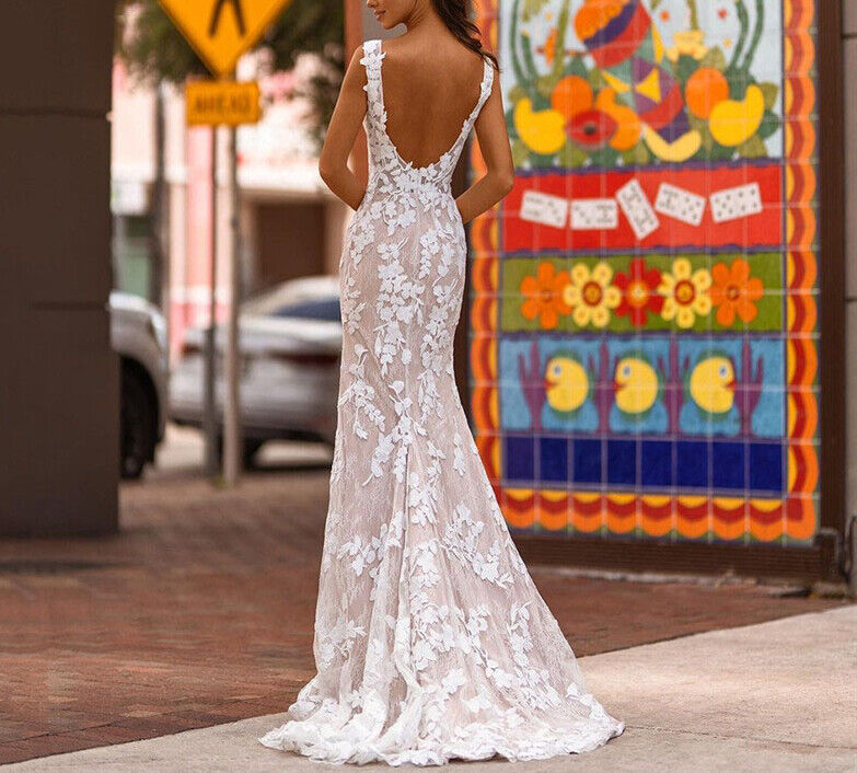 Illusion Pearls Crystal country wedding dresses african long sleeve Side Split Arabic Satin church garden bridal reception gowns Robe de mariee 01