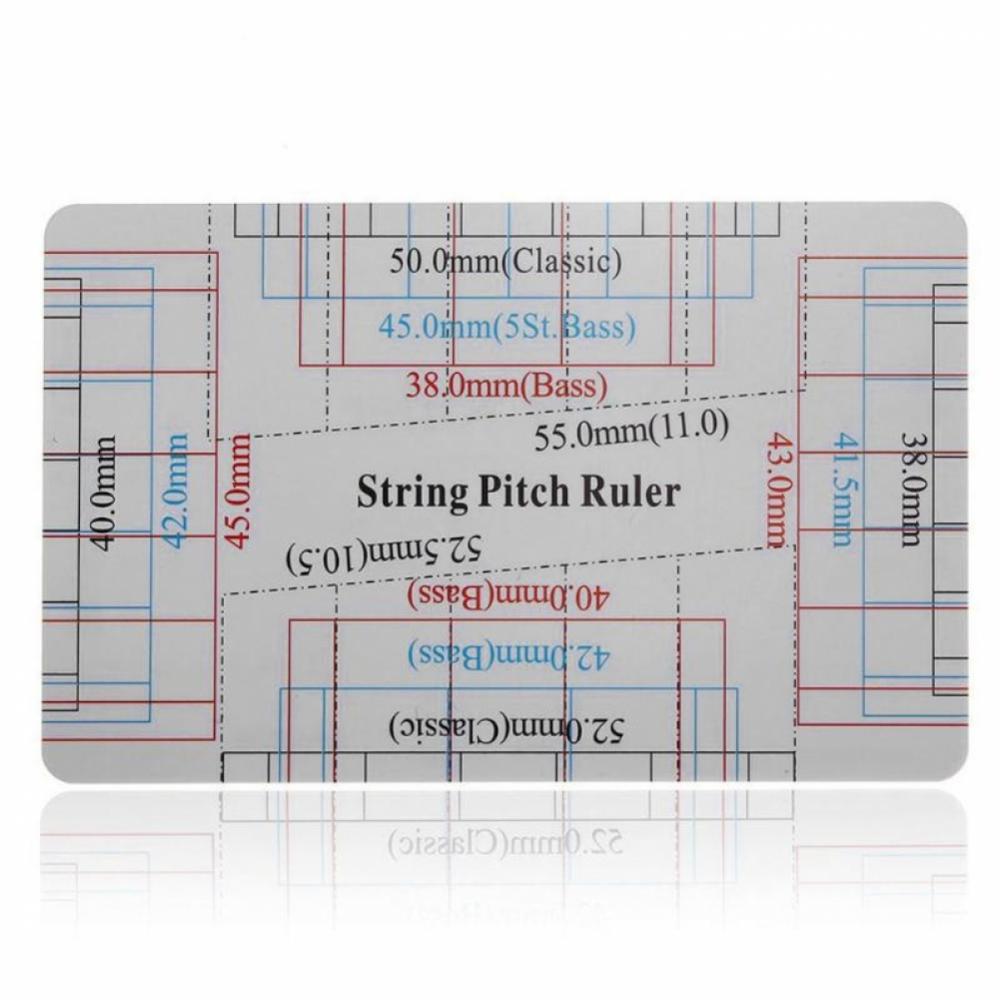 Double Sided Guitar Ruler Scale String Pitch Measuring Ruler for Electric Acoustic Guitar Bass Luthier Tool Guitar Neck Ruler
