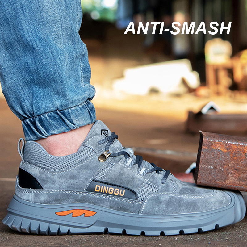 Toe Steel Puncture-Proof Indestructible Safety Men Work Boots Security Protective Shoes 43ca