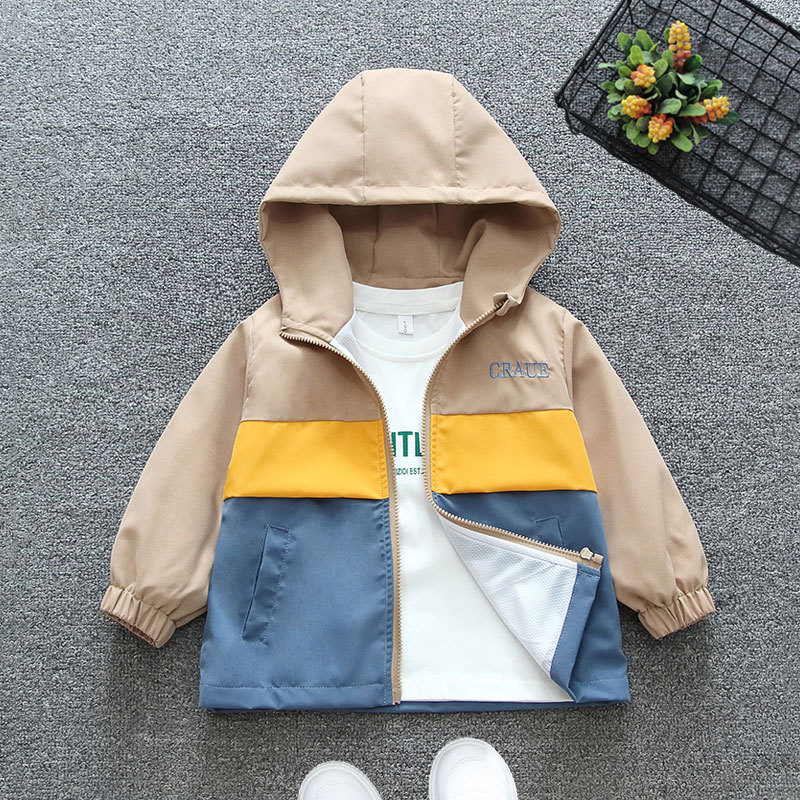 Designer Children's casual jacket 2025 new coffee colored windbreaker women's spring and autumn thin style