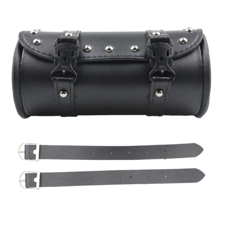 Motorcycle Fork Bag Waterproof Leather Autobike Saddlebags Handlebar Storage Tool Pouch Scooter Electric Bicycle Accessories