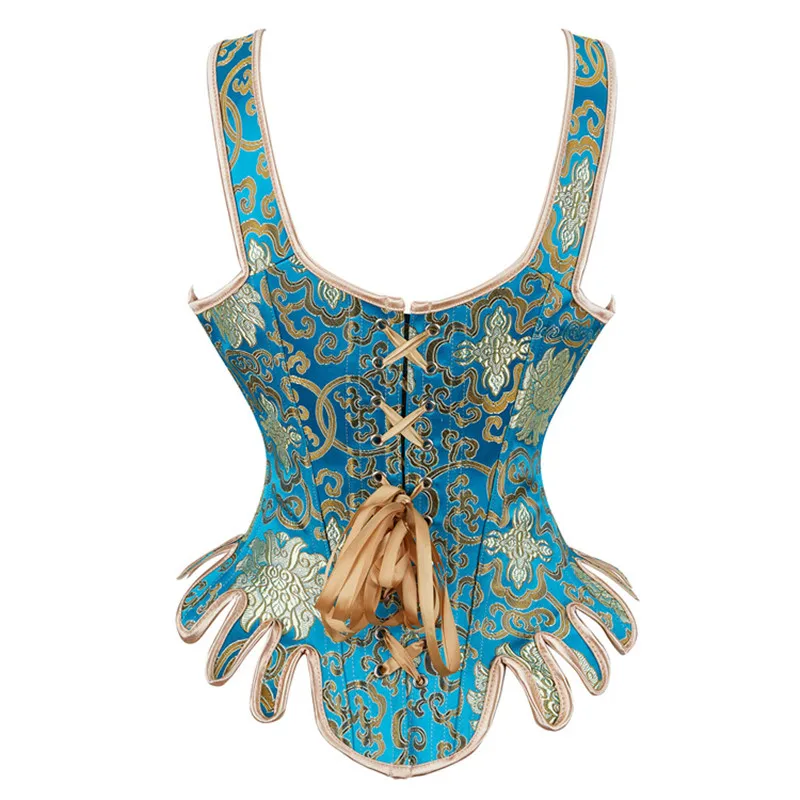 Vintage Steampunk Overbust Corset for Women Sexy Straps Bustier Top Gothic Clothes Punk Goth Bodice Halloween Costumes