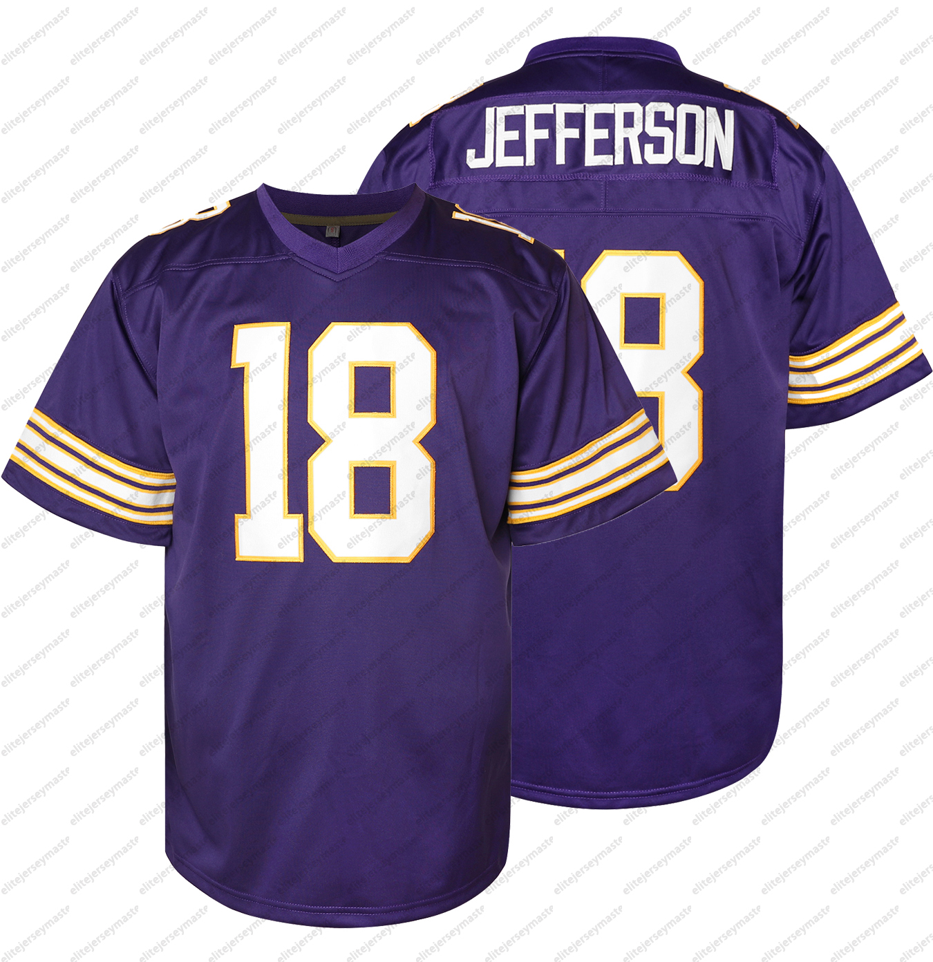 18 Jefferson 84 Moss Football Jerseys Double Stitched Personalized Name Number