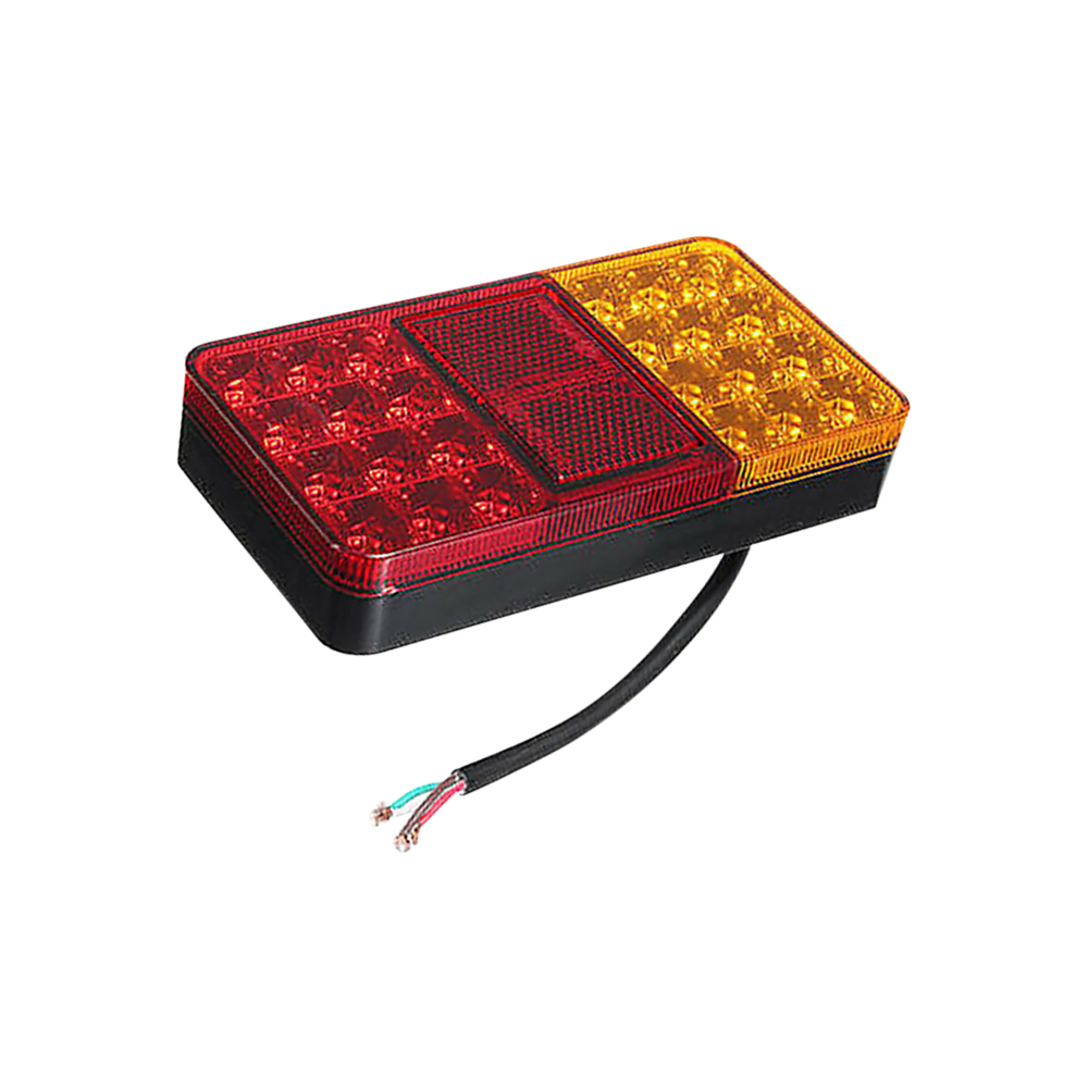 12V Car Truck Tail Light Taillight Rear Stop Brake Light 24 LED Waterproof Indicator Signal Lamp Boat Trailer Caravan Van Lorry