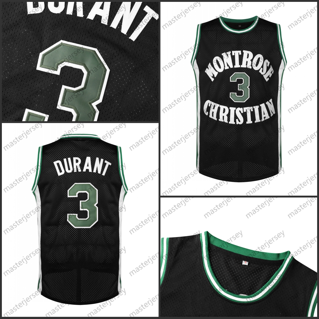 #3 DURANT Men's Basketball Jersey Black Sweatshirt - Embroidered Movie Mesh Sleeveless Stitched Spot Goods Jerseys Breathable Slight Stretch Poly