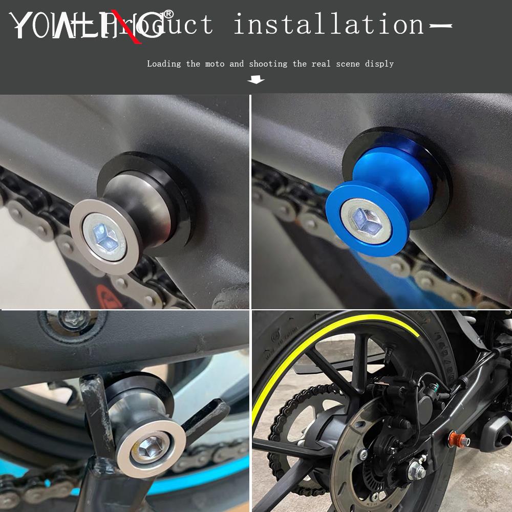 For Moto Guzzi BREVA750 BREVA 750 2008 2007 2006 2005 2004 M10 Motorcycle Accessories Swingarm Spools Slider Rear Stand Screws