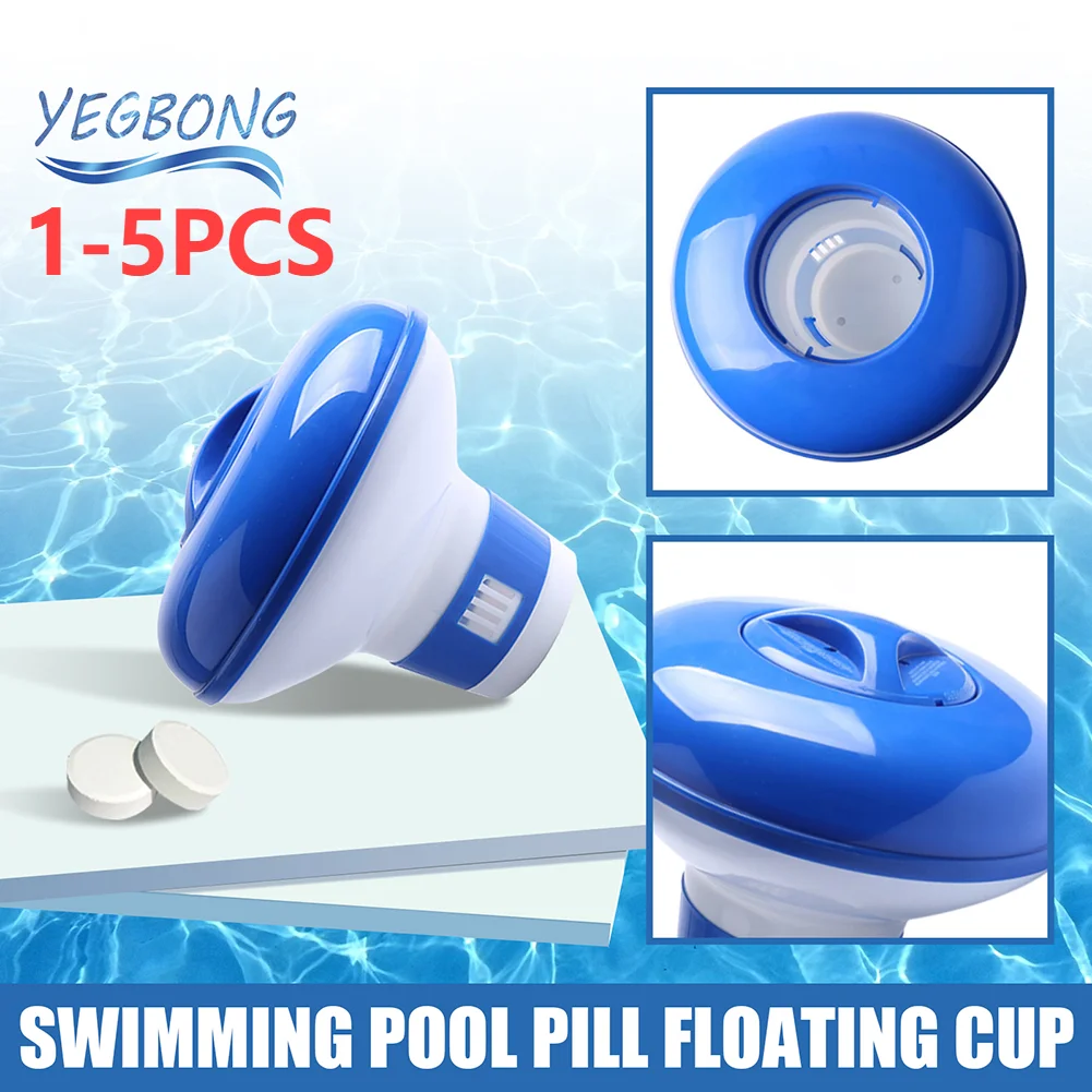 1-10PCS Floating Swimming Pool Medical Chlorine Tablet Hot Tub Floater Cleaner Tool Auto Dispenser Outdoor Pool Cleaning Tools