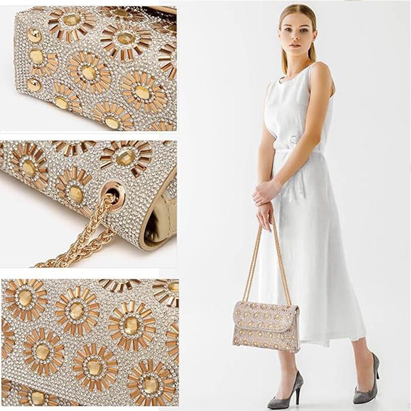 fashion Shoulder Bags Crossbody Bag Purses Handbags Crystals Rhinestone Evening Bag for Women Clutch Purse with Chain fashion luxury bag Sequins bag