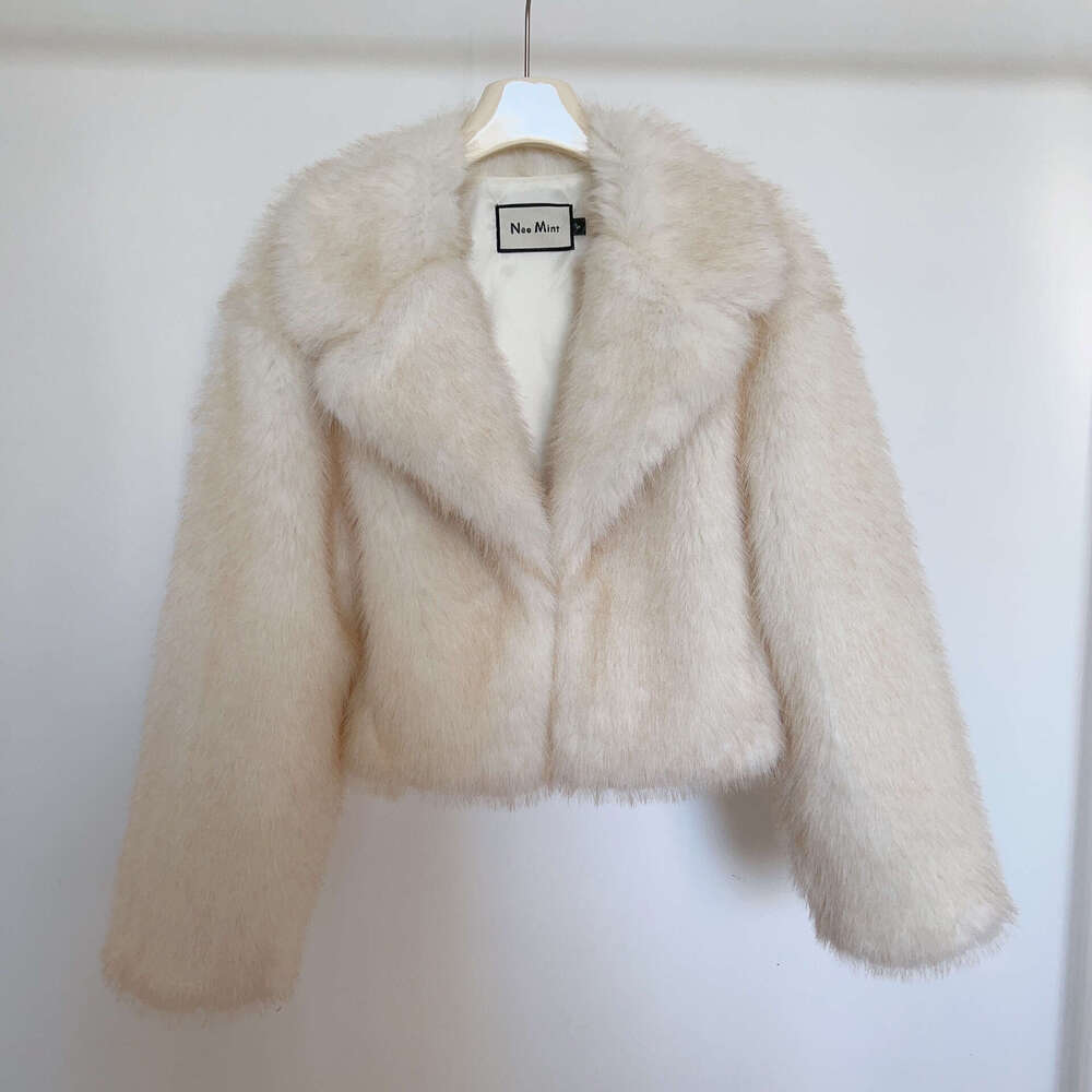 shanshi fur coat women New fashionable loose synthetic lapel women's clothing imitation fox fur jacket top