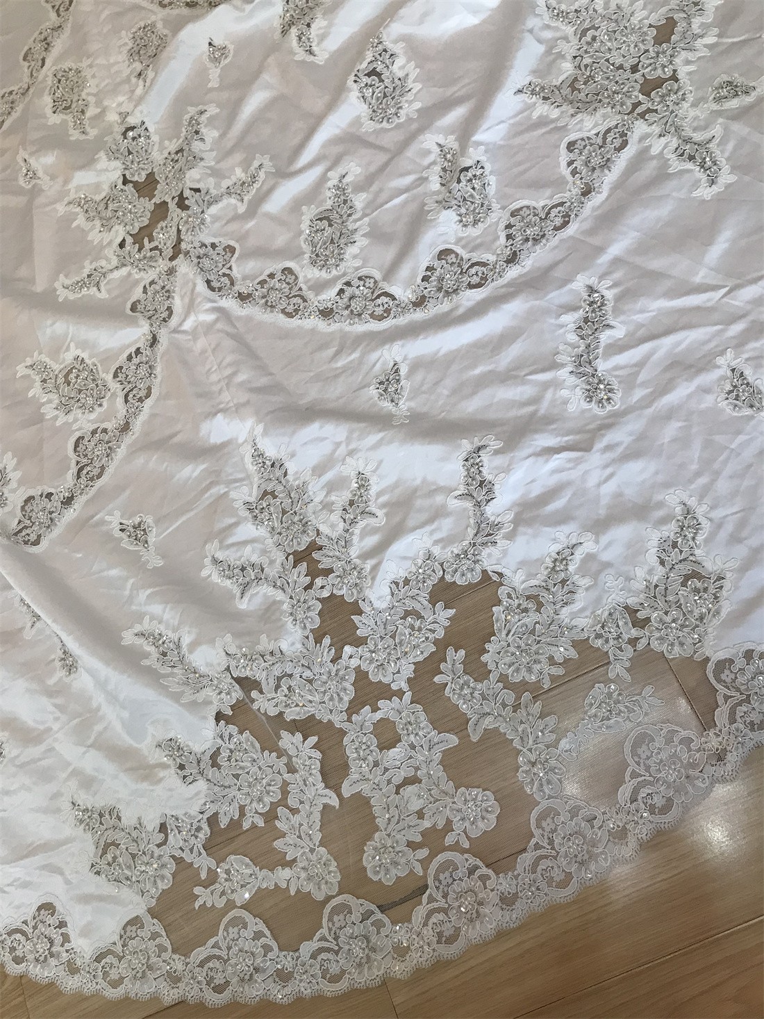 Instock Now Stock Sample Cleanrance Detachable Wedding Dresses Long Train Hollow Lace For Bride Size8 3 Meters Long Number 43