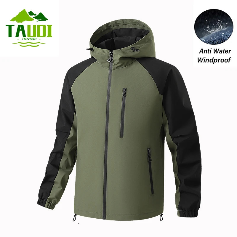 Men Outdoor Jackets Spring Casual Hooded Jacket Coats Mens Autumn Waterproof Fashion Windbreaker Male 3XL 241108