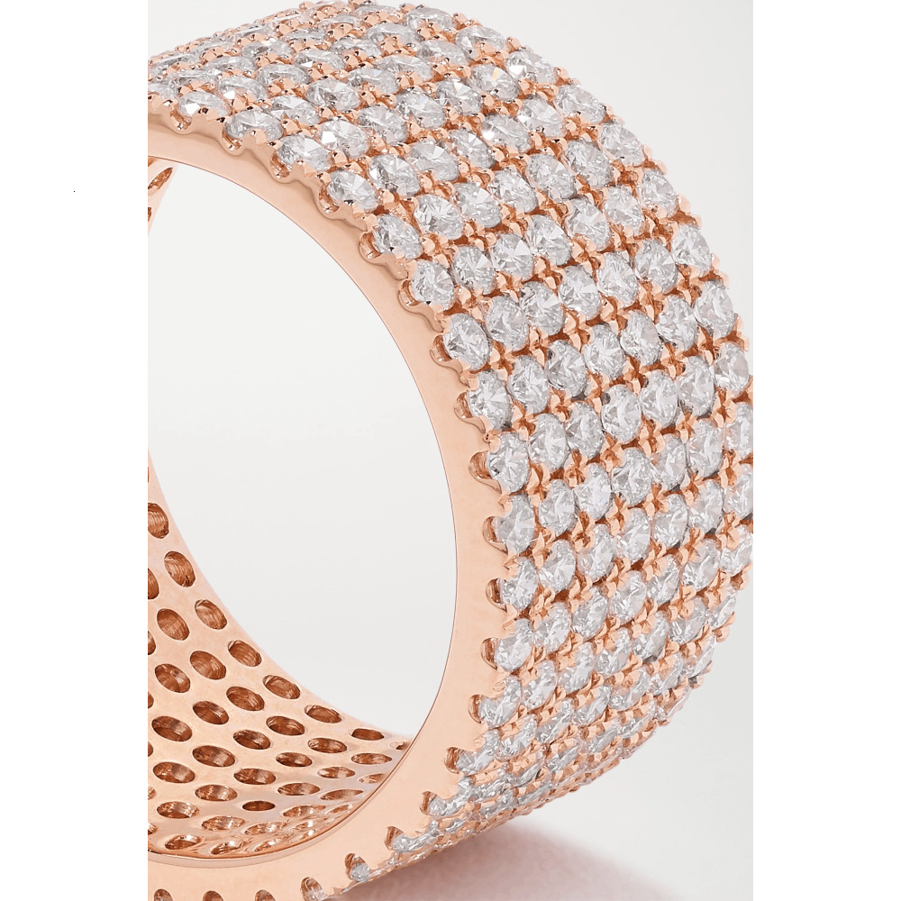Design Moissanite Lab Dia Eternity Wedding Party Wear Fashion Ring Wholesale Price Best Selg Classic 14k Rose Gold gorgeous