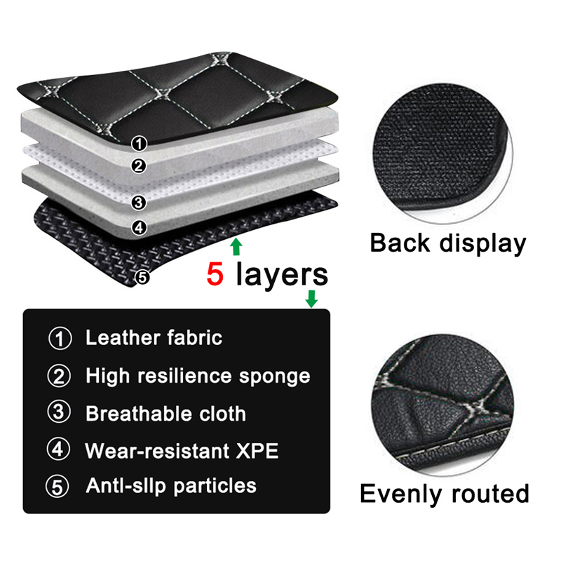 Waterproof Car Trunk Mat For PEUGEOT 508 508sw 208 2008 3008 4008 Cargo Liner Boot Carpets d06f8