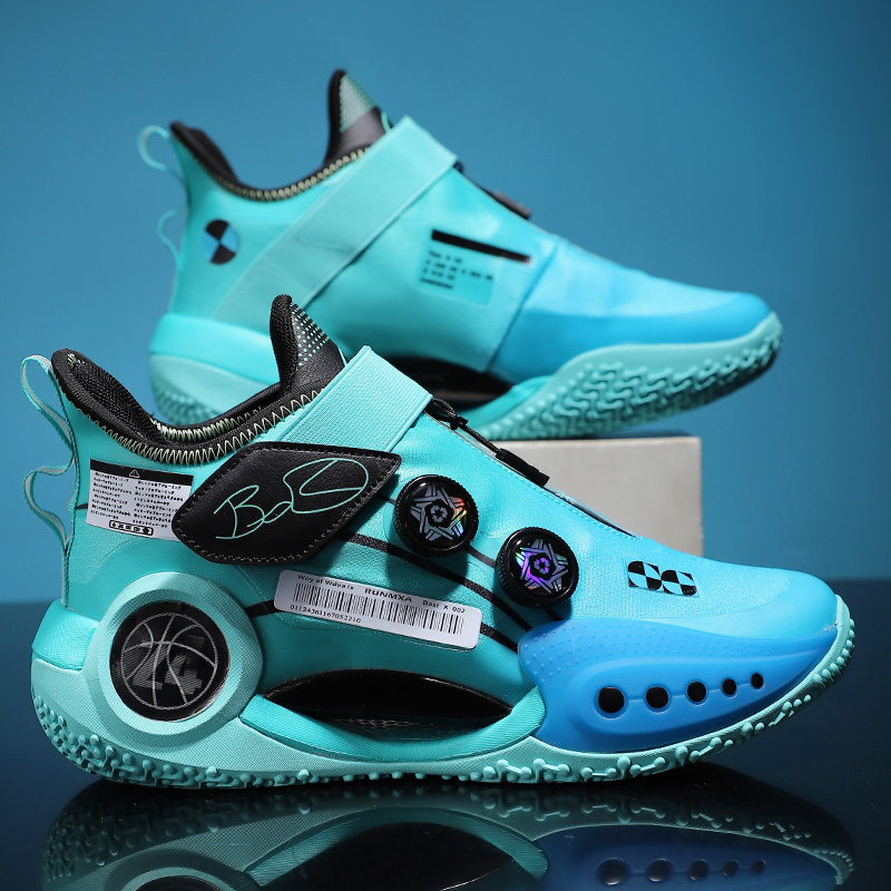 Super Cool Basketball Shoes Boy Quick Lacing Outdoor Sport Shoe Unisex Anti-Slippery Basketball Boots Men Women Gym Shoe