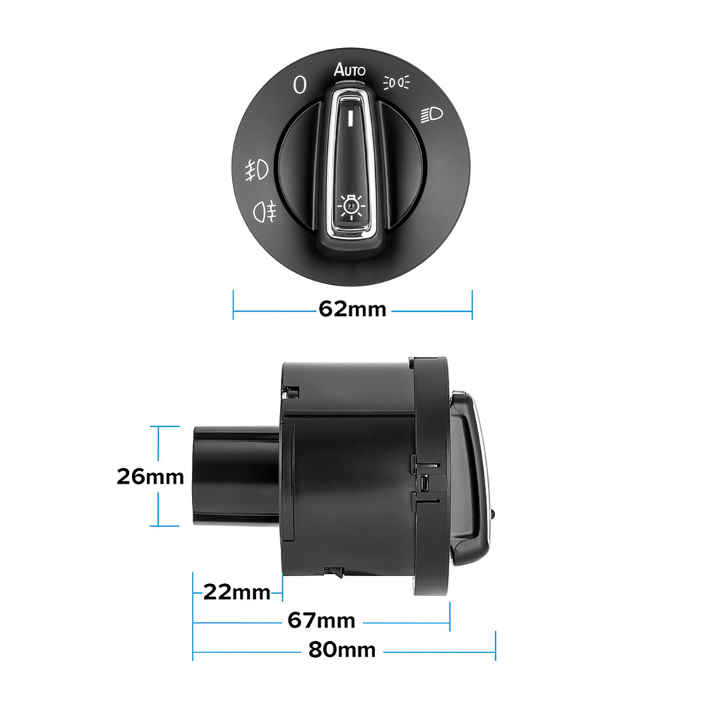 For VW Auto Headlight Head Lamp Switch Light Sensor Module for Golf Jetta MK5 6 Tiguan Touran Passat Polo Bora Headlight Control