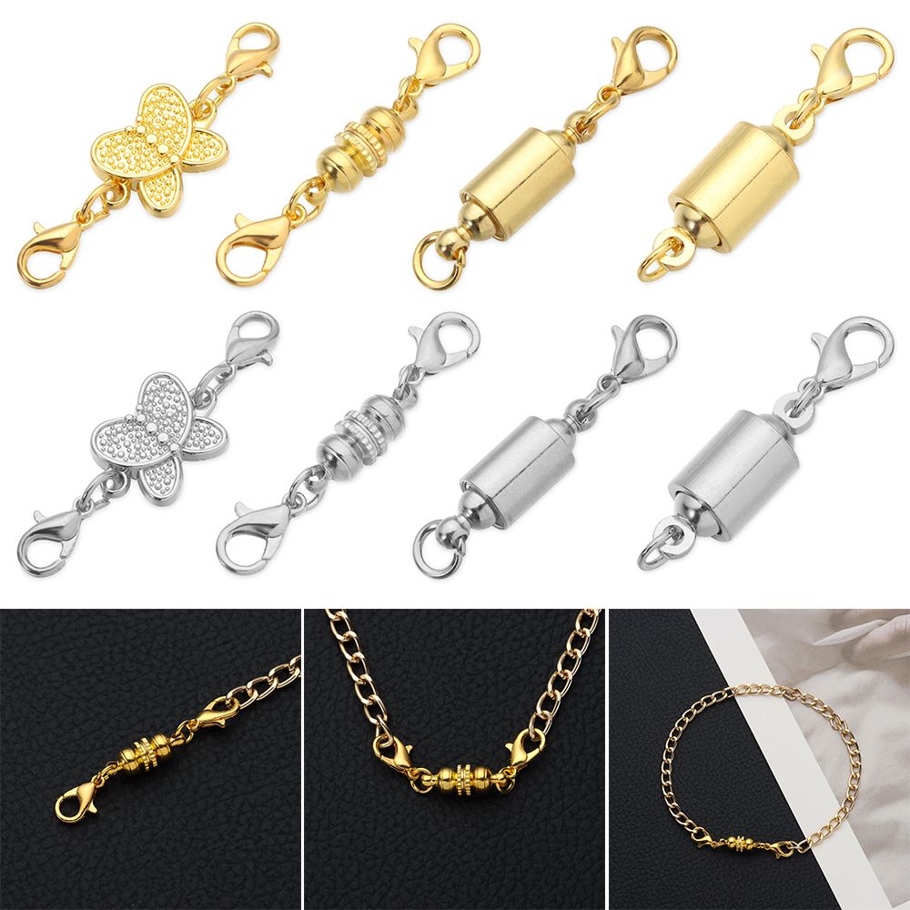 New Silver Gold Extender Magnetic Clasps Connector Hook Jewelry Making Supplies Necklace Bracelet Connector Buckle