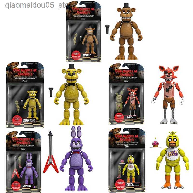 Action Toy Figures 15cm FNAF character Freddy Bonnie Foxy Chicago Fazbear bear action PVC series nightmare Fredbear balloon boy doll model