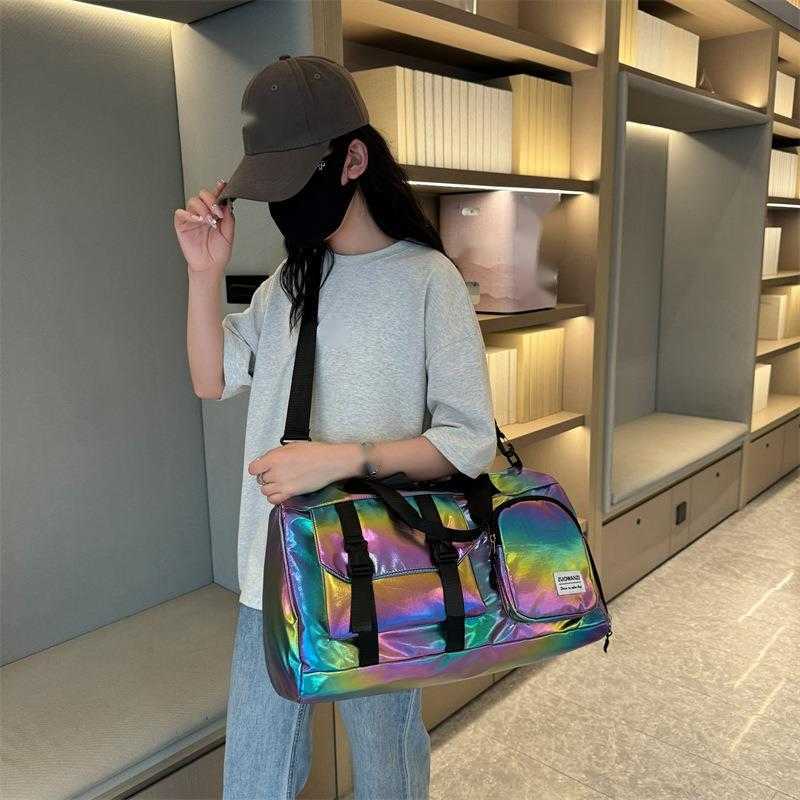 Colorful Pearl Trendy Fashion Fitness Bag Large Capacity Dry Wet Separation Swimming Training Bag Travel Multi Pocket Storage Bag