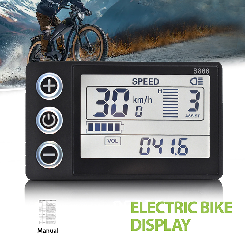 Electric Bike LCD Display Meter E Scooter LCD Panel With USB UART For Mountain Electric Bike Parts