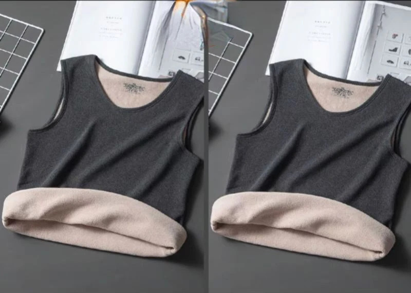 Men Autumn Winter Thermal Underwear Tops Body Sleeveless Vest Invisible Thermo Warmer Tank for Keep Warm J16 241111