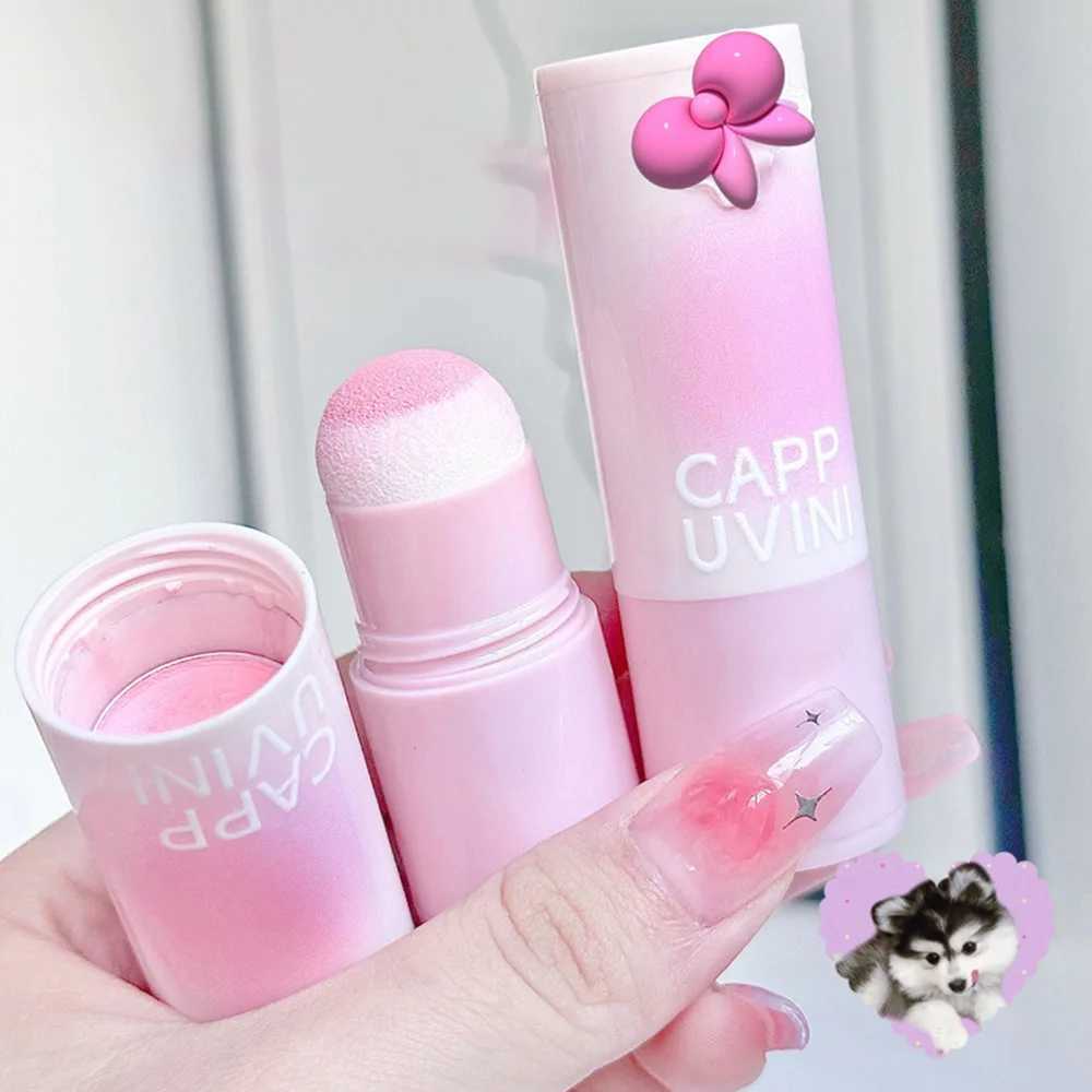 Natural Pink Color Cappuvini Blusher Stick Face Blusher Patting Powder Blusher for Cheeks Cute Korean StyleXJ241111