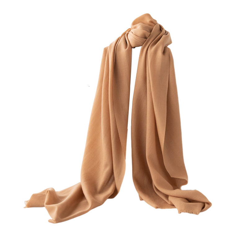 women's Carefully selected autumn and winter new scarf, fashionable elegant high-end solid color shawl