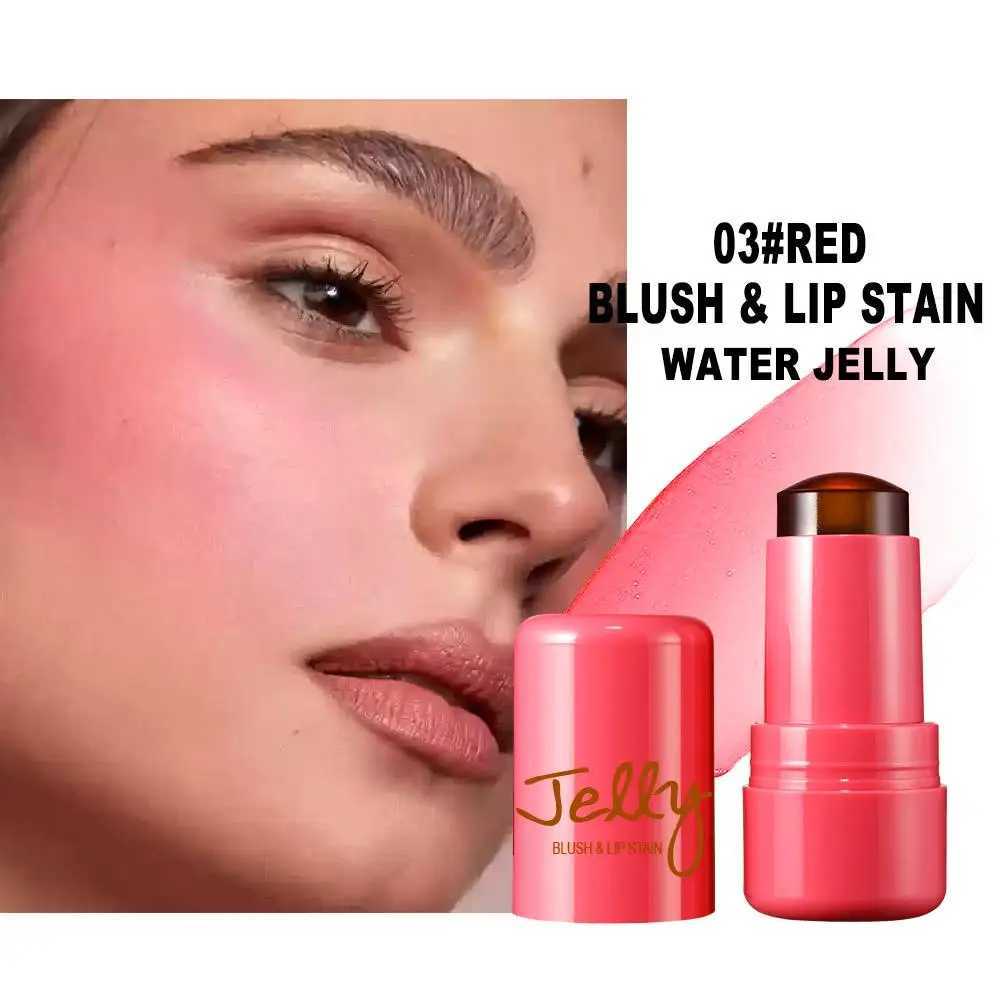 8 Colors 3-in-1 Cheek Lip Tinted Moistured Blush Stick Eyes Cheek Lip Brighten Cream Water Jelly Tint Stick Matte Contour MakeupXJ241111