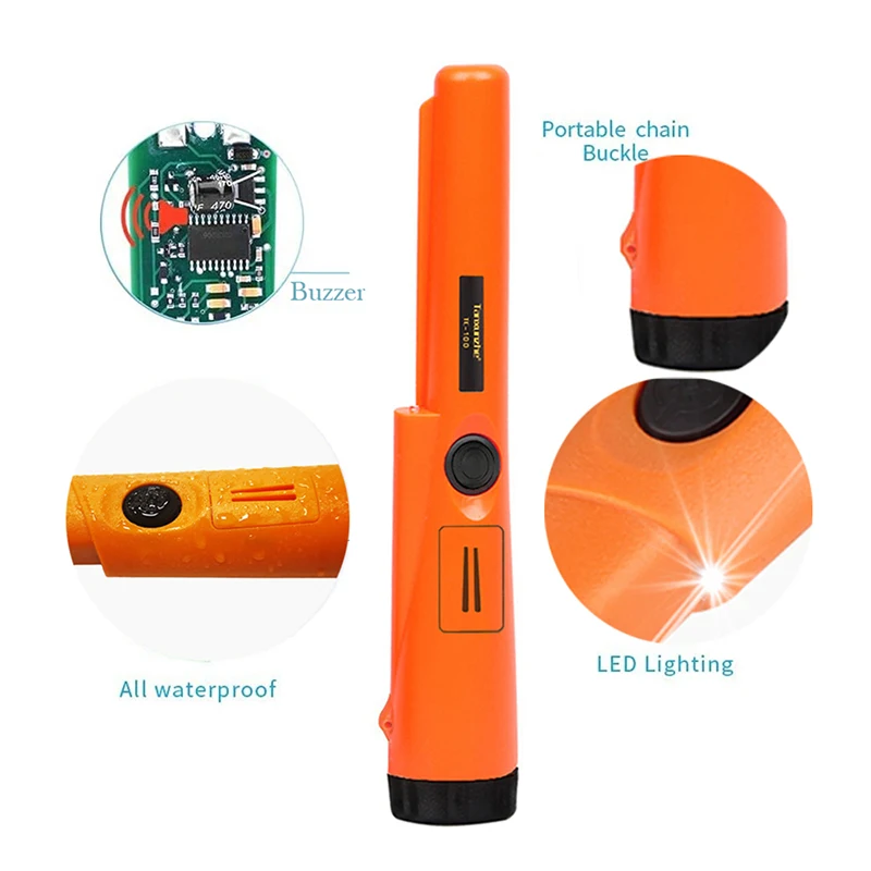Handheld metal detector GP pointer precise positioning outdoor IP68 waterproof portable GP pointer metal detector With bracelet