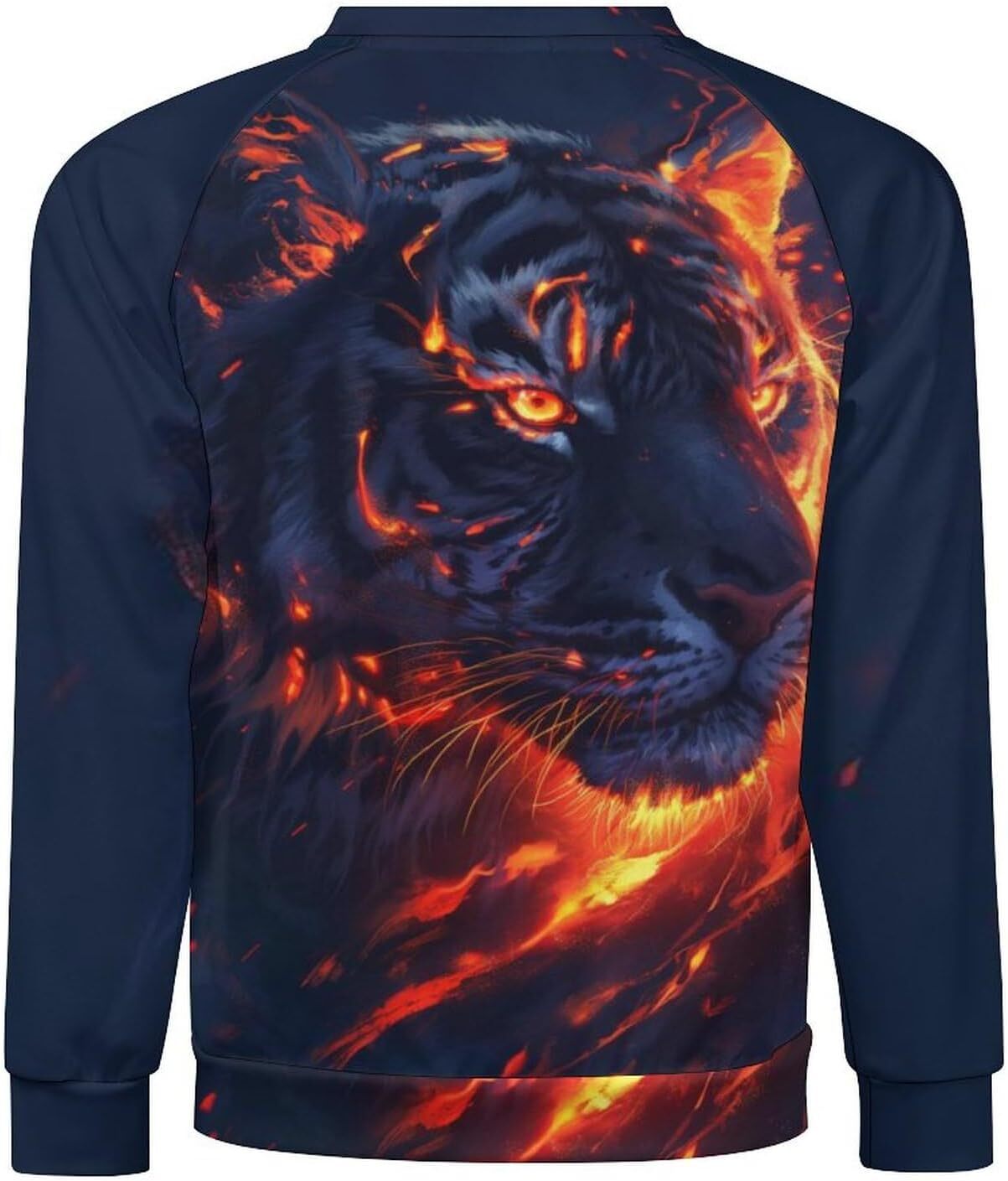 Long Sleeve Shirts for Men sweatshirt Novelty Tiger Pullover Funny Animal Graphic Sweatshirts T shirt Streetwear Casual tops clothes