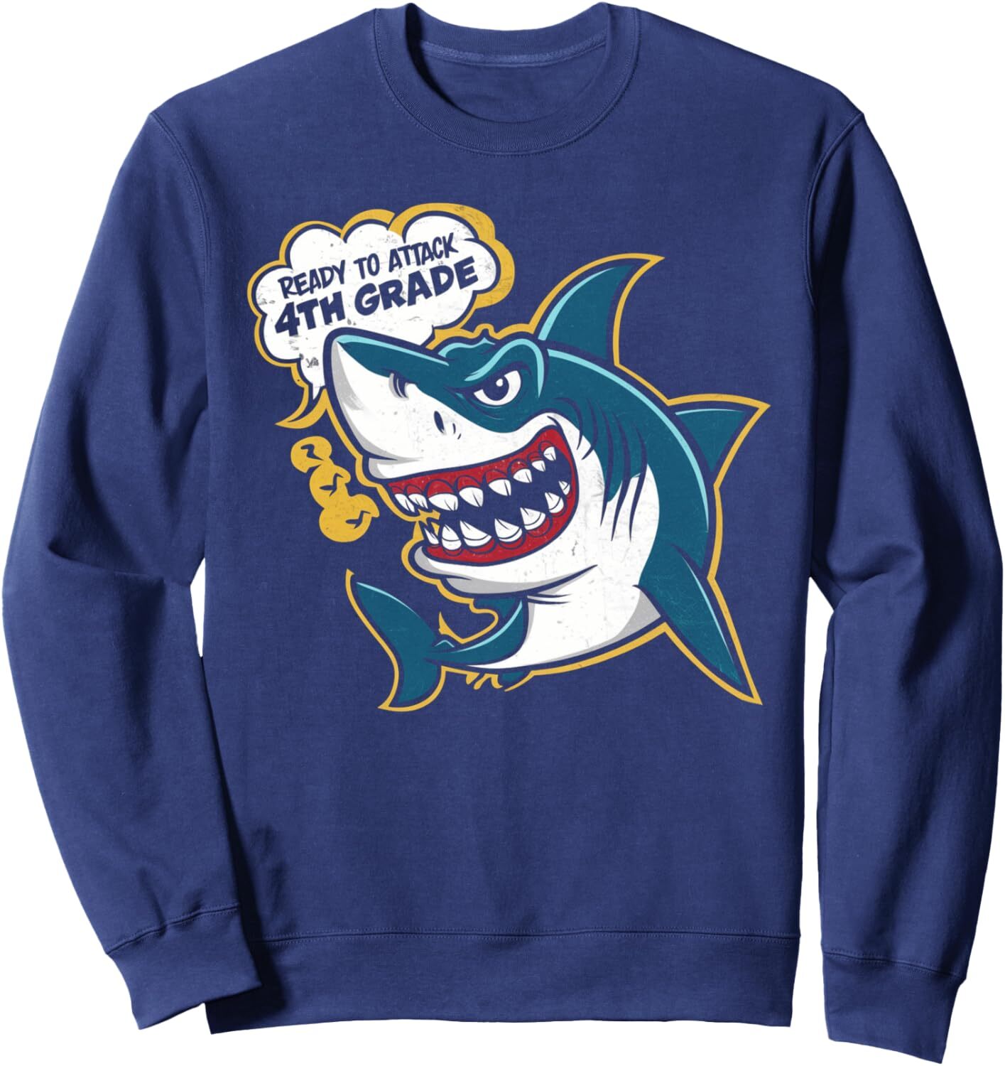 Long Sleeve Shirts for Men sweatshirt 4th Grade Shark Back To School Teacher Student Kids Funny Sweatshirt T shirt Tee Streetwear Casual tops clothes